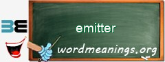 WordMeaning blackboard for emitter